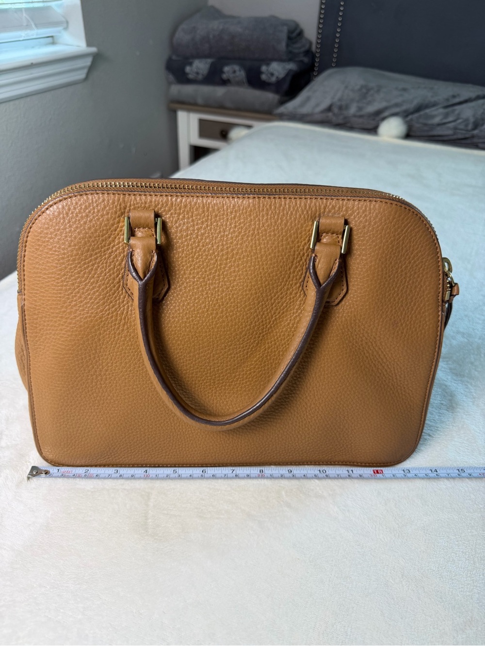 Tory Burch Amanda Zip Continental / Dome Satchel/ Tote Bag - Picture 6 of 9
